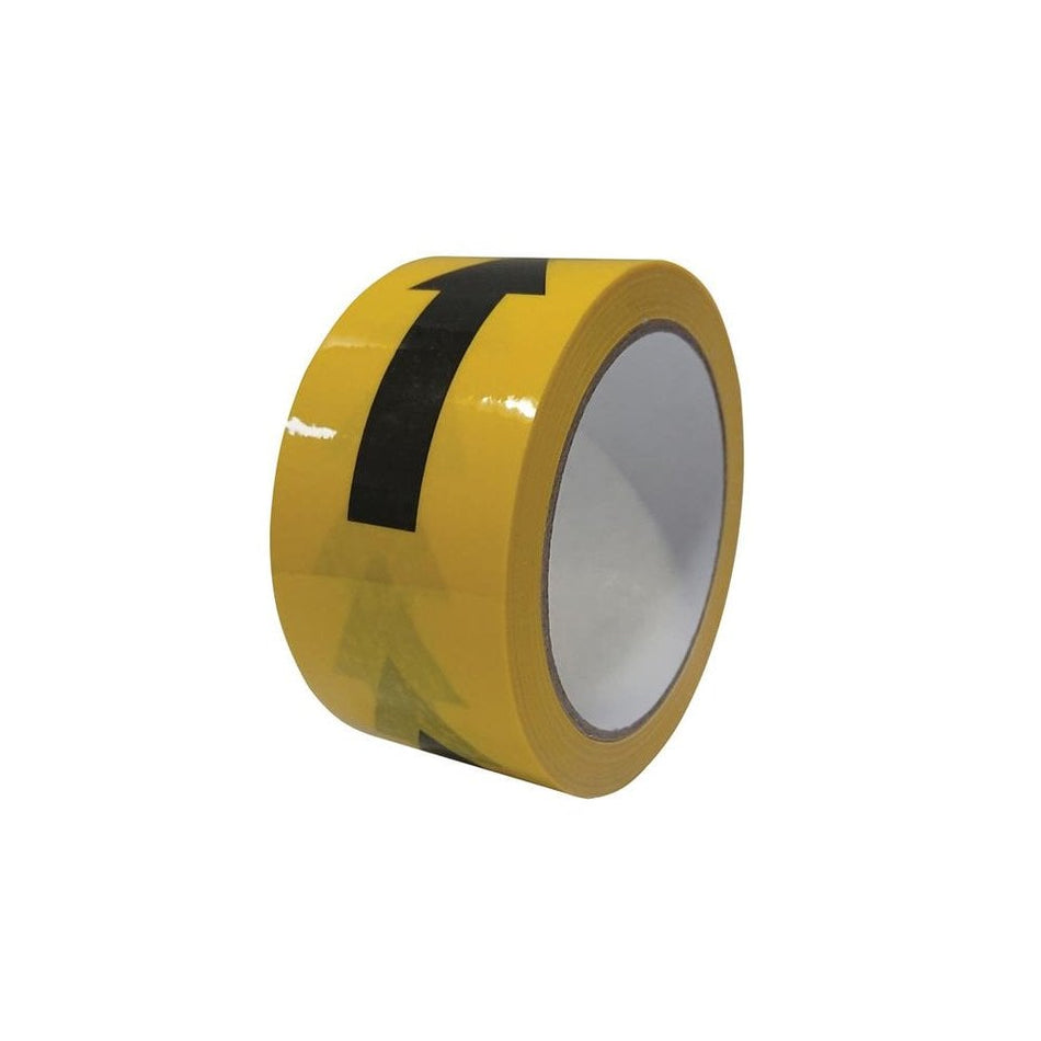 Faithfull Laminated Self-Adhesive Hazard TapeÃ¿Arrows Black/Yellow 50mm x 33m