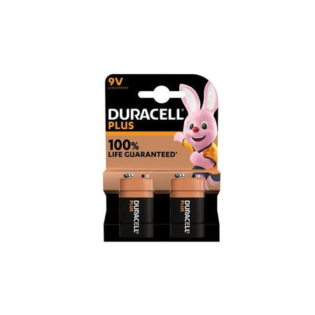 Duracell 9V Plus Power +100% Batteries (Pack 2)
