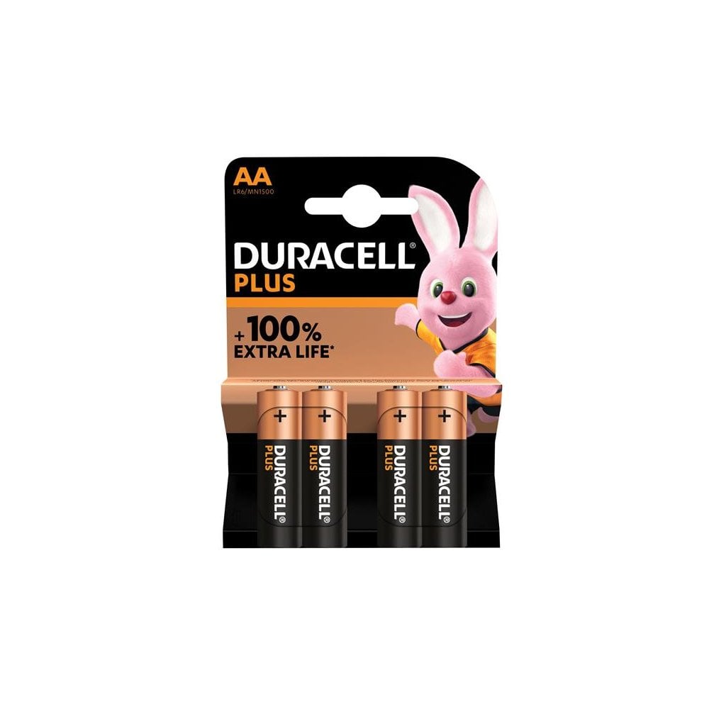 Duracell AA Cell Plus Power +100% Batteries (Pack 4)