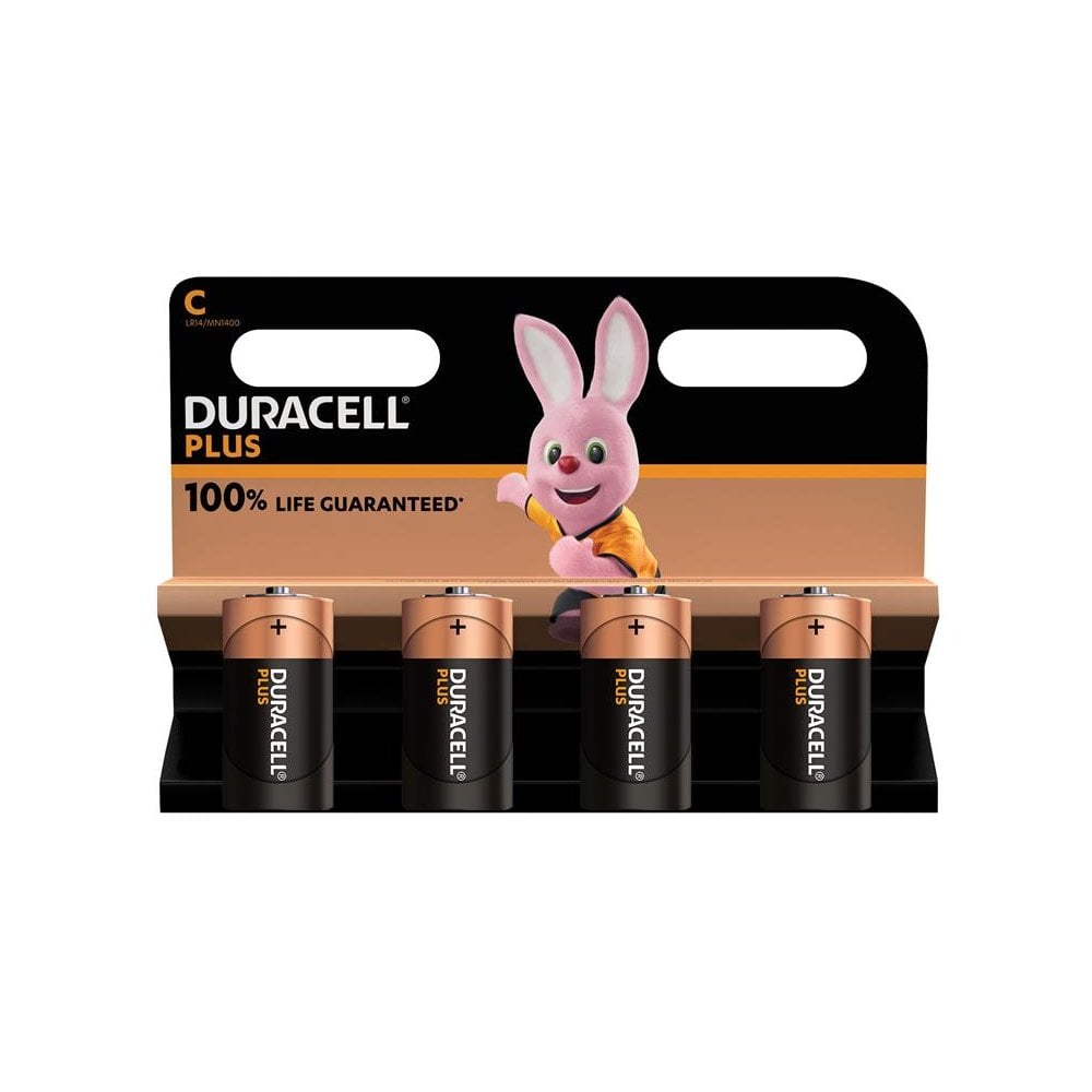 Duracell C Cell Plus Power +100% Batteries (Pack 4)