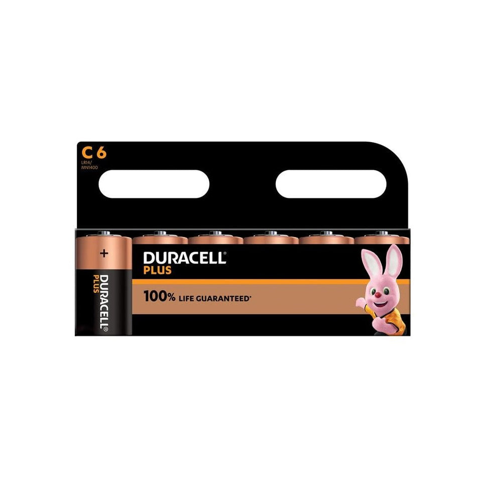 Duracell C Cell Plus Power +100% Batteries (Pack 6)