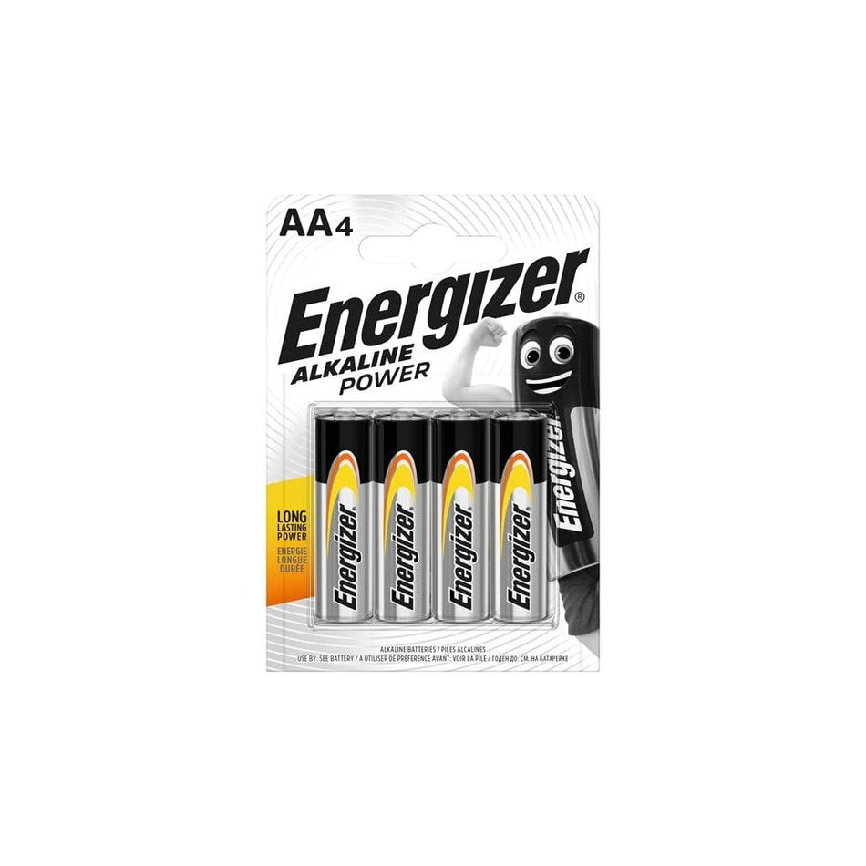 EnergizerÂ© AA Cell Alkaline Power Batteries (Pack 4)