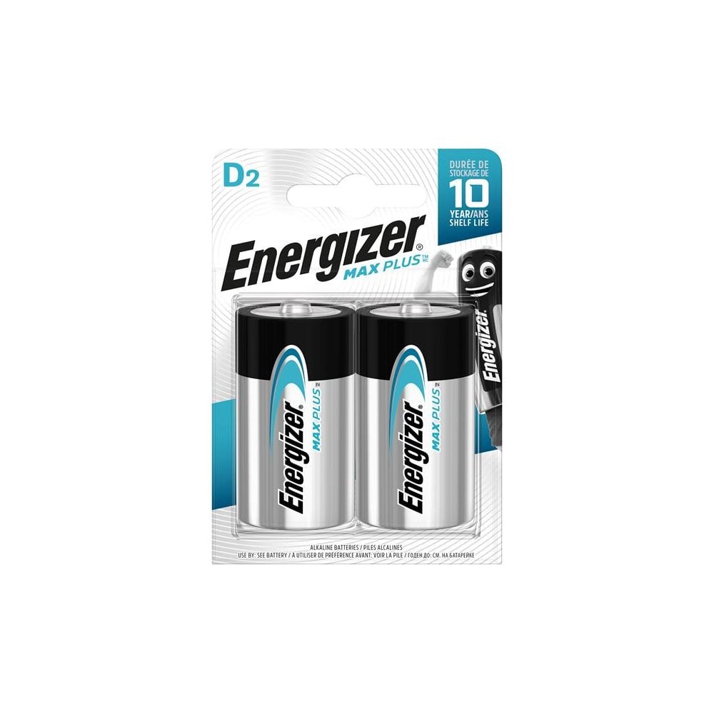 EnergizerÂ© MAX PLUS? D Alkaline Batteries (Pack 2)