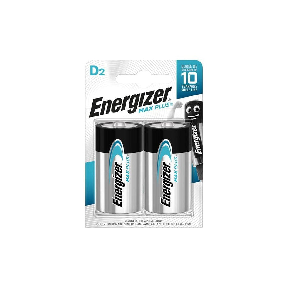EnergizerÂ© MAX PLUS? D Alkaline Batteries (Pack 2)