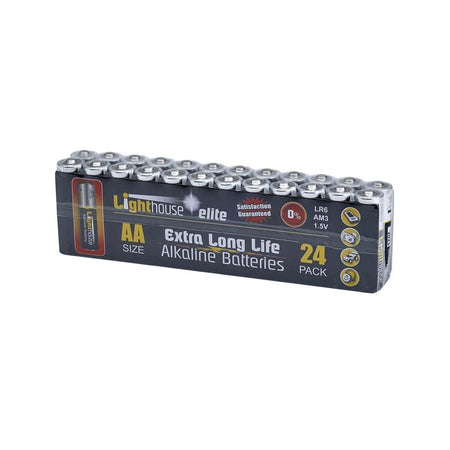 Lighthouse AA LR6 Alkaline Batteries 2400 mAh (Pack 24)