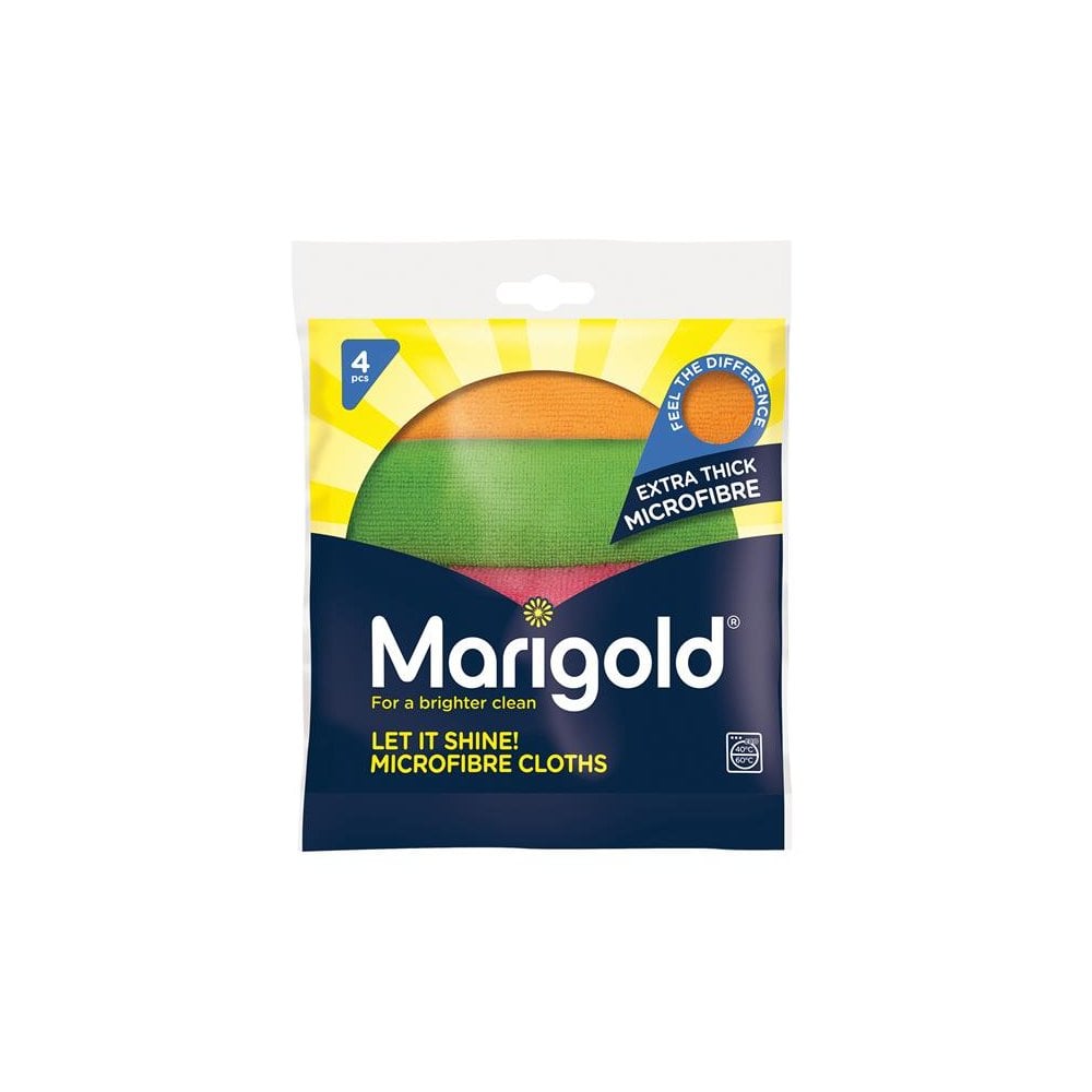 Marigold Let It Shine! Microfibre Cloths x 4
