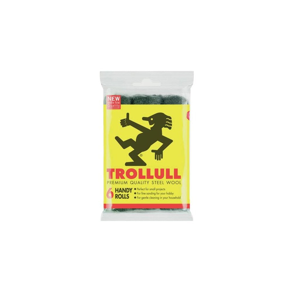 Trollull Handy Rolls Fine Steel Wool (Pack 6)