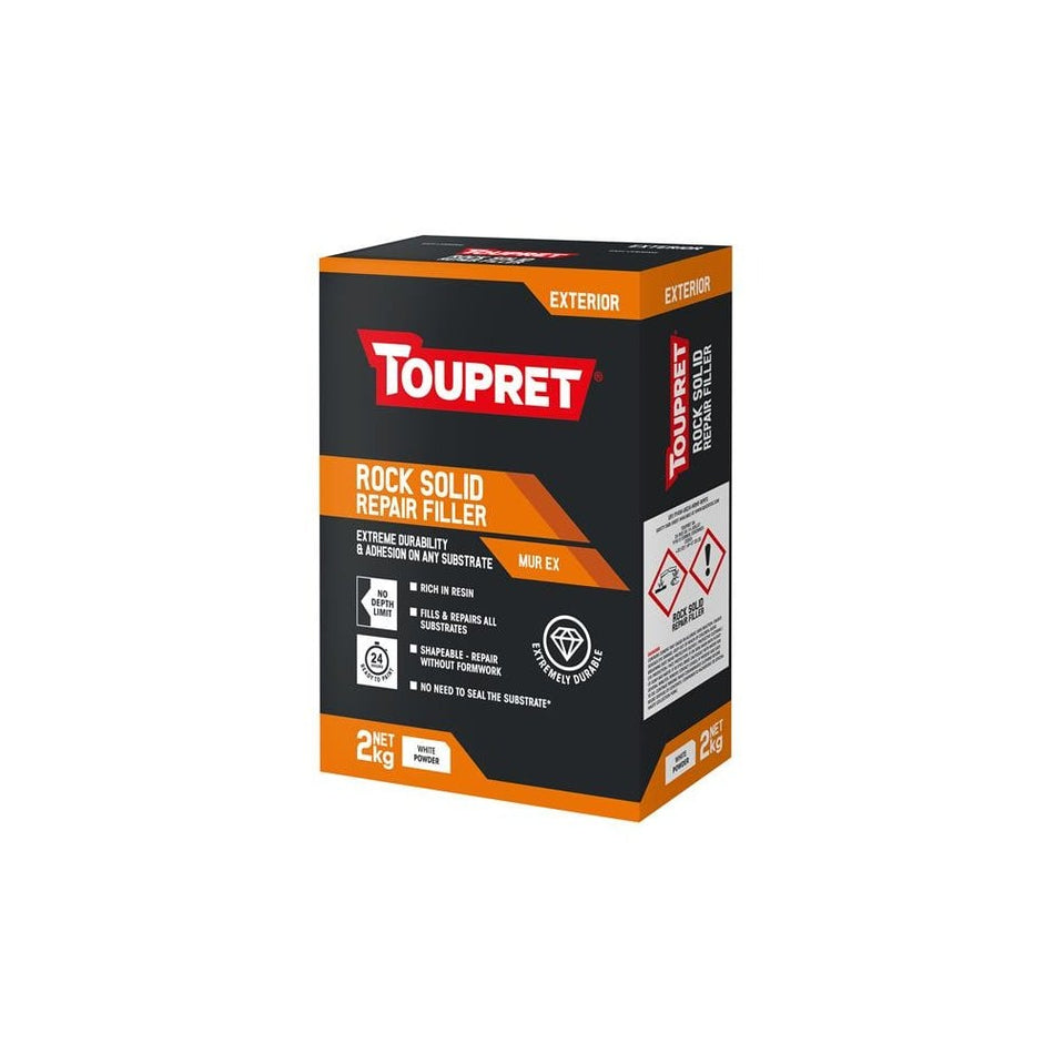 Toupret Exterior Rock Solid Repair Filler 2kg