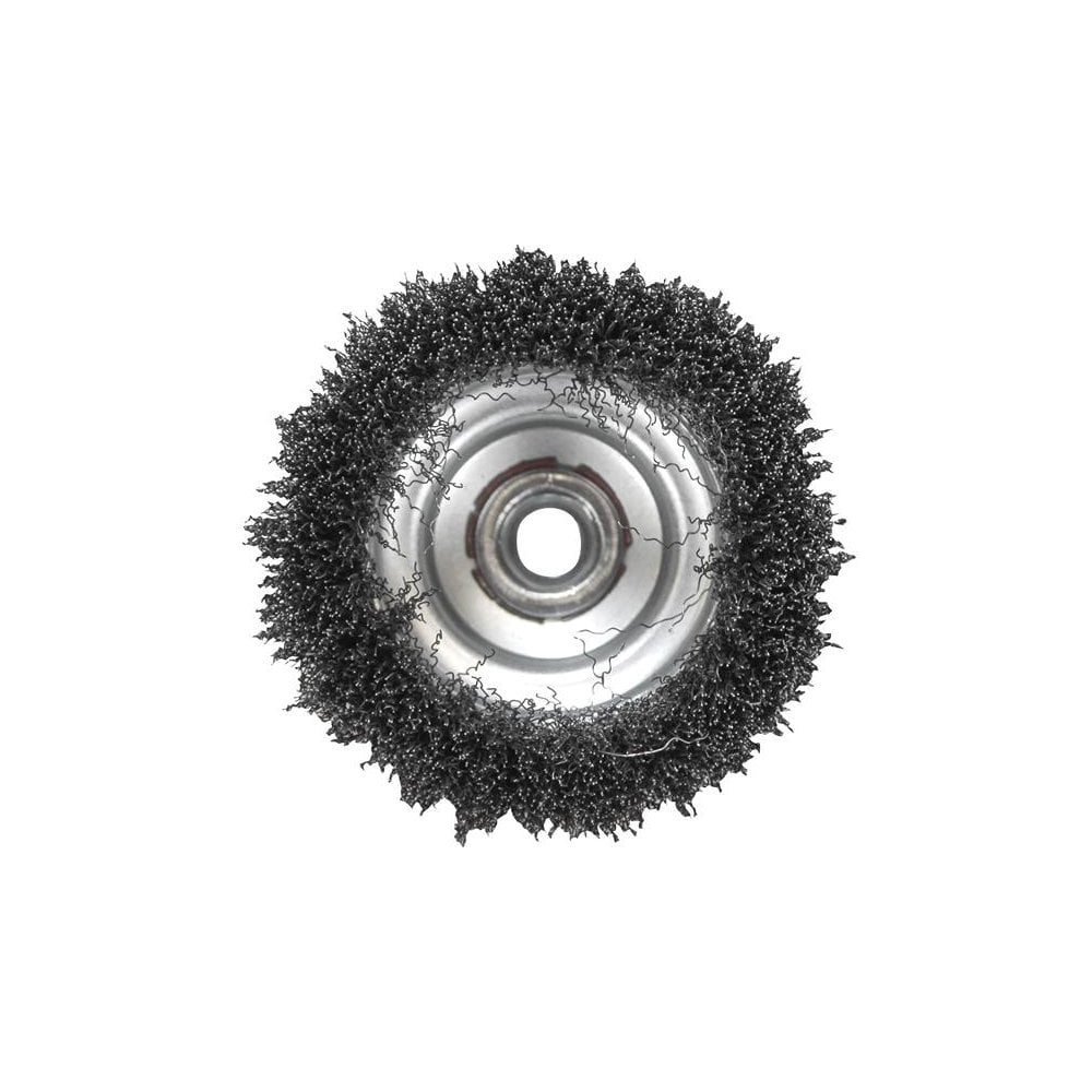Faithfull Wire Cup Brush 100mm x M14 x 2 Stainless Steel 0.30mm