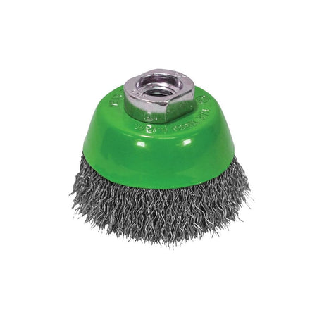 Faithfull Wire Cup Brush 75mm x M14 x 2 Stainless Steel 0.30mm