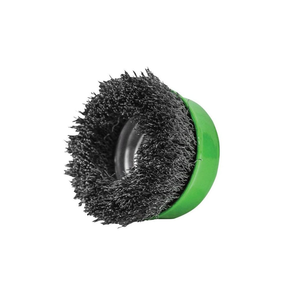 Faithfull Wire Cup Brush 80mm x M14 x 2 Stainless Steel 0.30mm