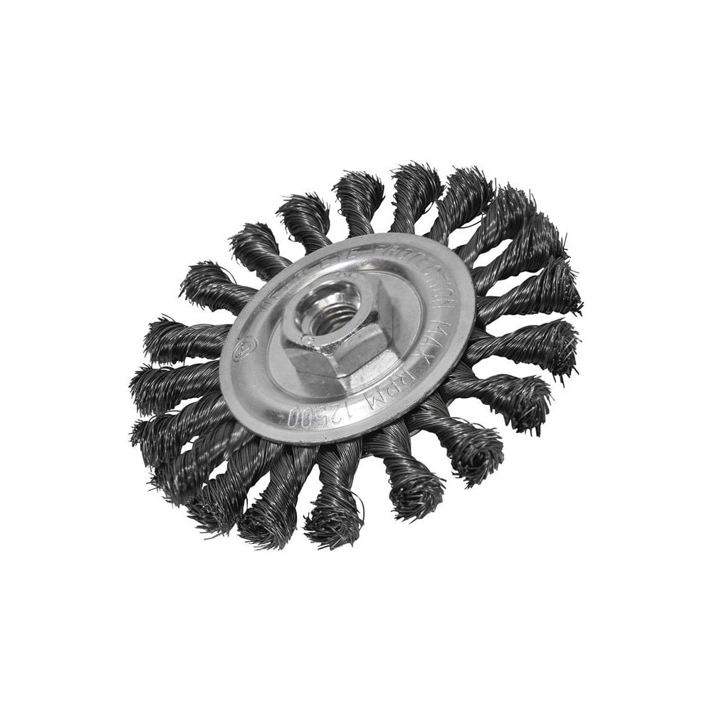 Faithfull Circular Wire Brush 115mm x 12 x M14 x 2 0.35mm Wire
