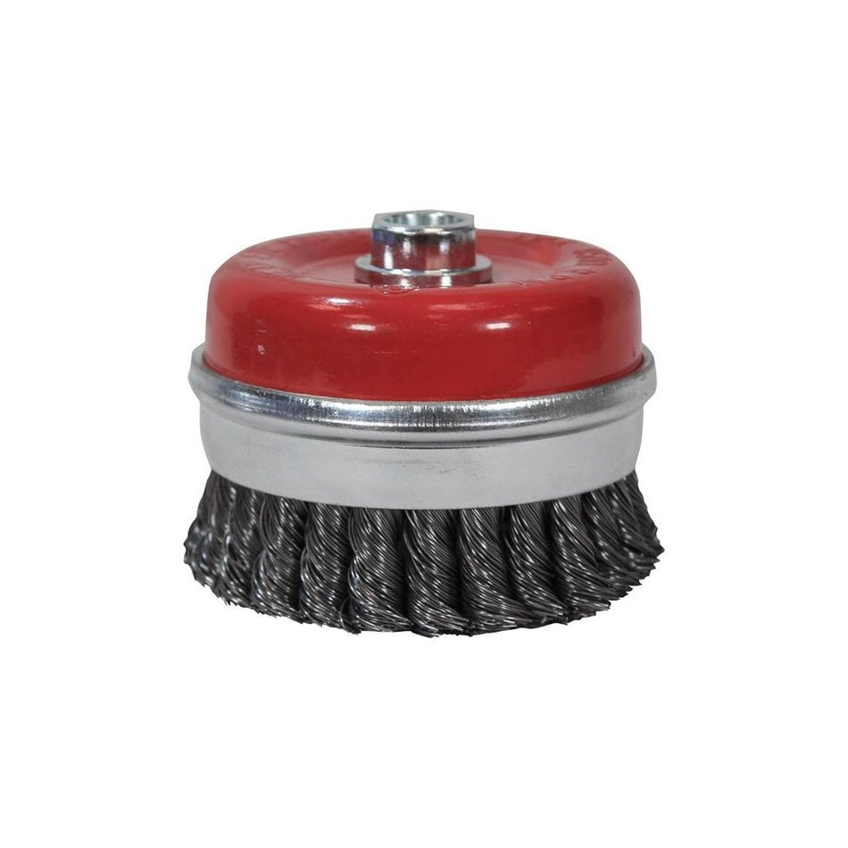 Faithfull Wire Cup Brush Twist Knot 100mm x M14 x 2 0.50mm