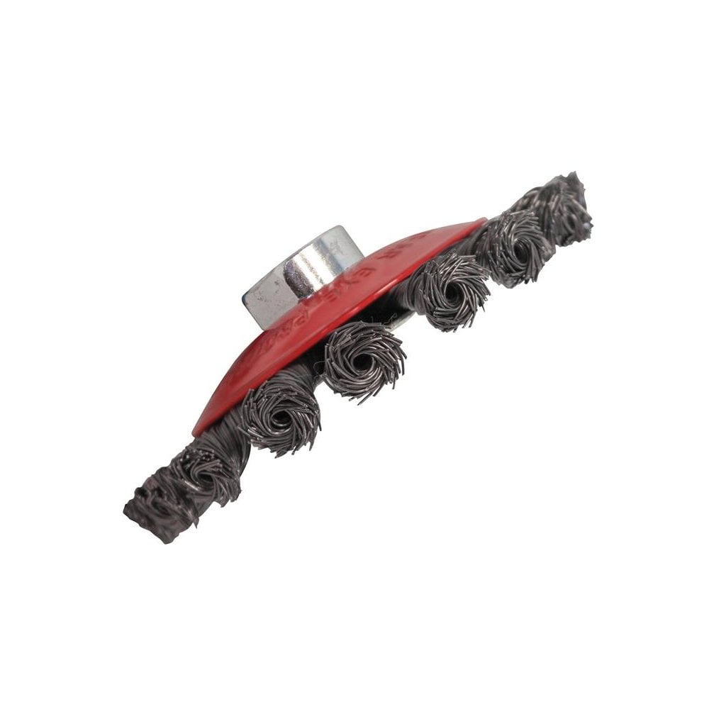 Faithfull Conical Wire Brush 100mm x M14 x 2 0.50mm Wire