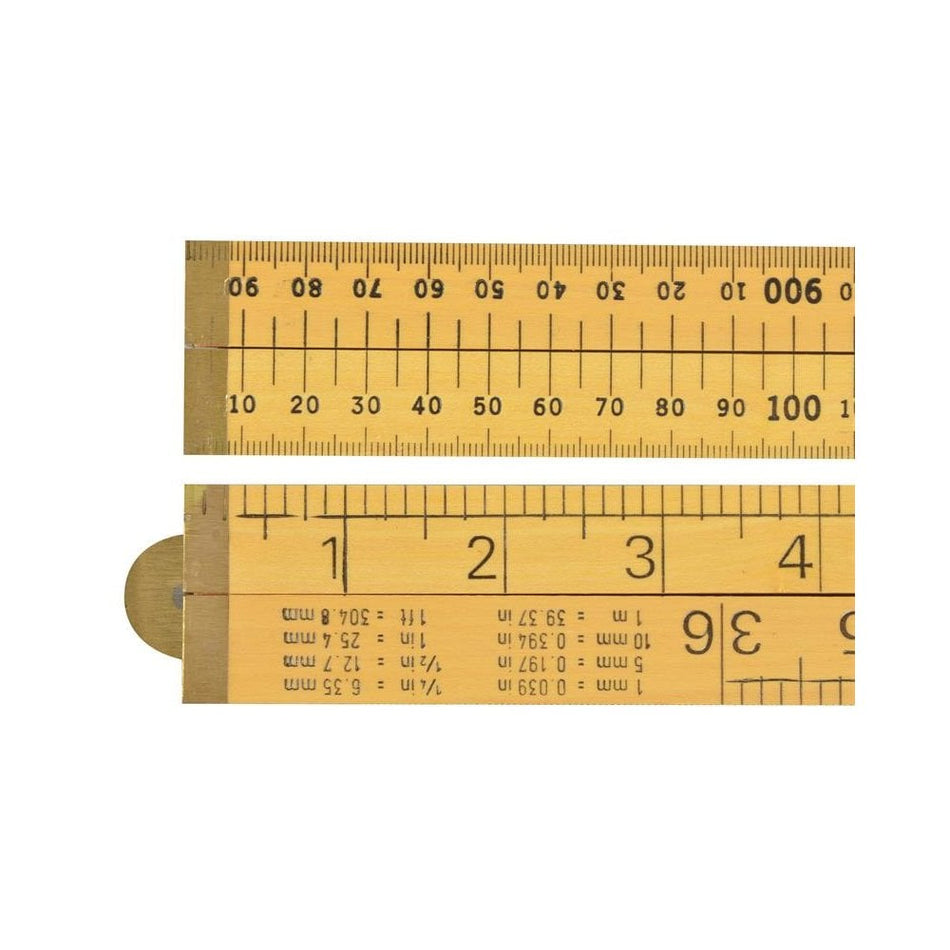 R.S.T. Wooden Folding Rule 1m / 39in