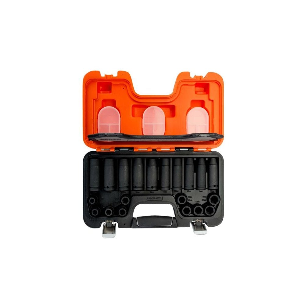 Bahco D-DD/S20 Mixed Impact Socket Set of 20 Metric 1/2in