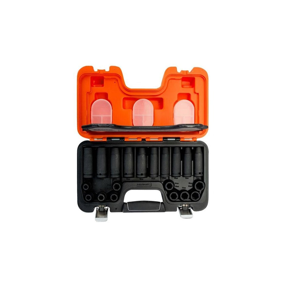 Bahco D-DD/S20 Mixed Impact Socket Set of 20 Metric 1/2in