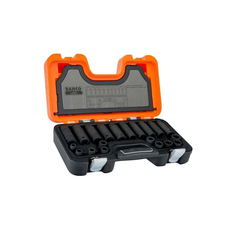 Bahco D-DD/S20 Mixed Impact Socket Set of 20 Metric 1/2in