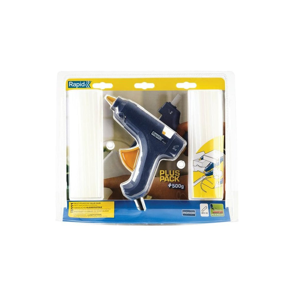 RapidEG111 Multi Purpose Glue Gun & 500g 12mm Glue Sticks Model No-
