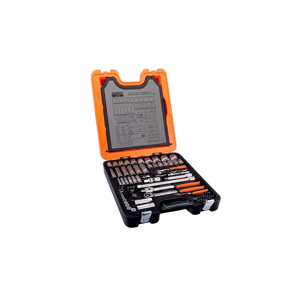 Bahco S103 Socket & Spanner Set of 103 Metric 1/4in &1/2in Dynamic Drive
