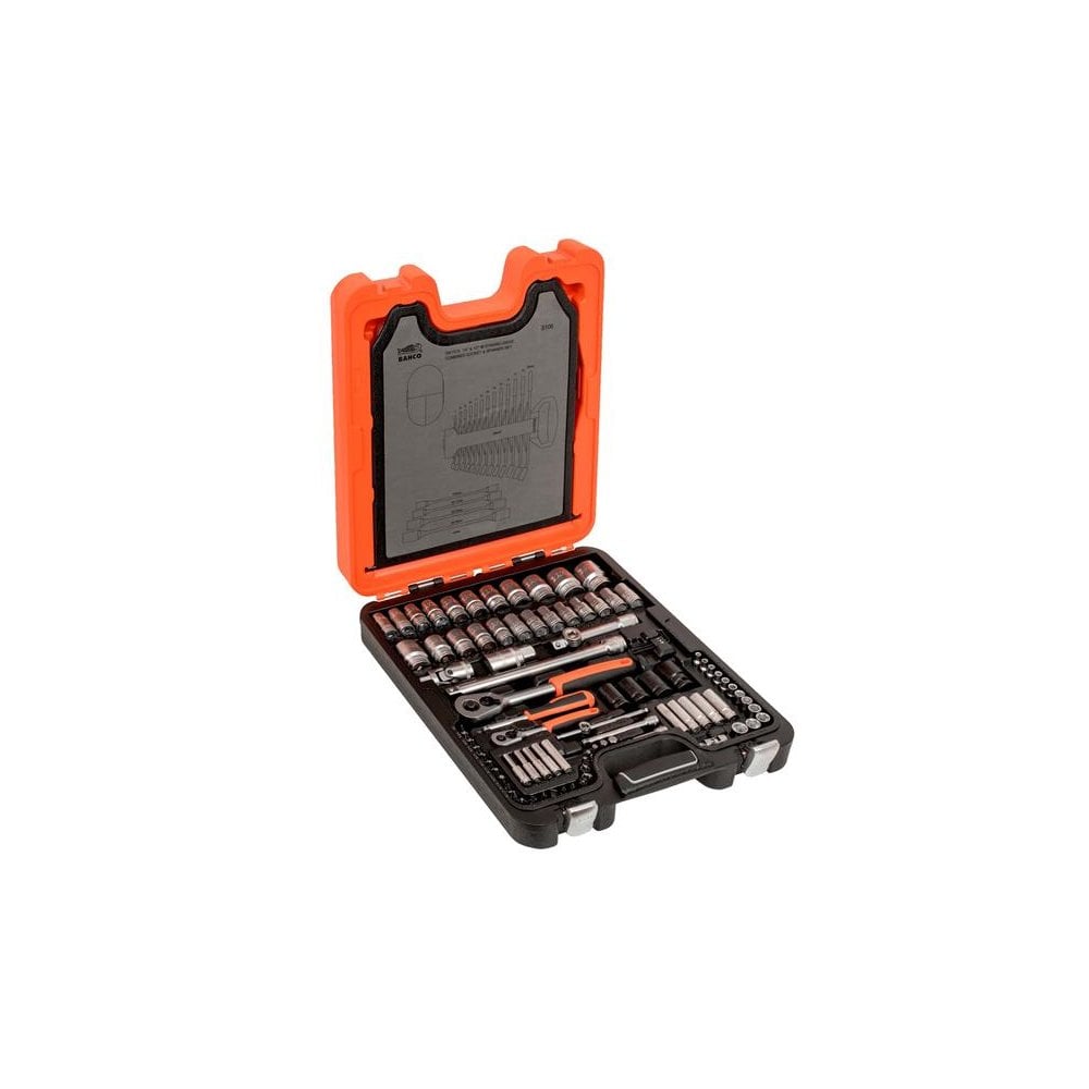 Bahco S106 Socket & Spanner Set of 106 Metric 1/4 & 1/2in Drive