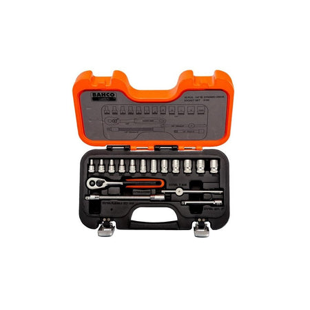 Bahco S160 Socket Set of 16 Metric & AF 1/4in Drive