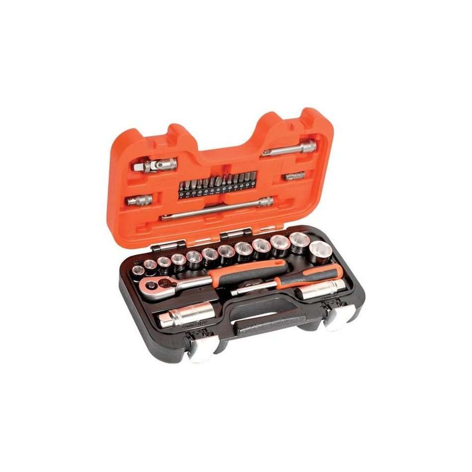 Bahco S330 Socket Set of 34 Metric 1/4in & 3/8in Drive