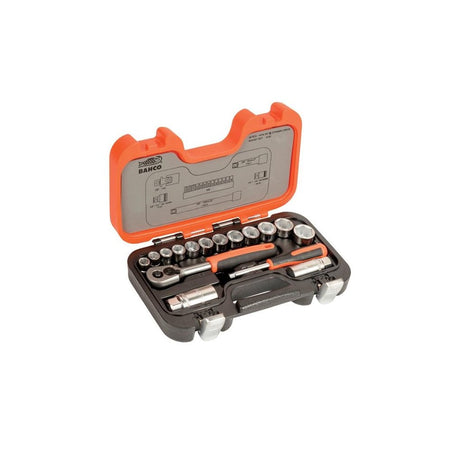 Bahco S330 Socket Set of 34 Metric 1/4in & 3/8in Drive