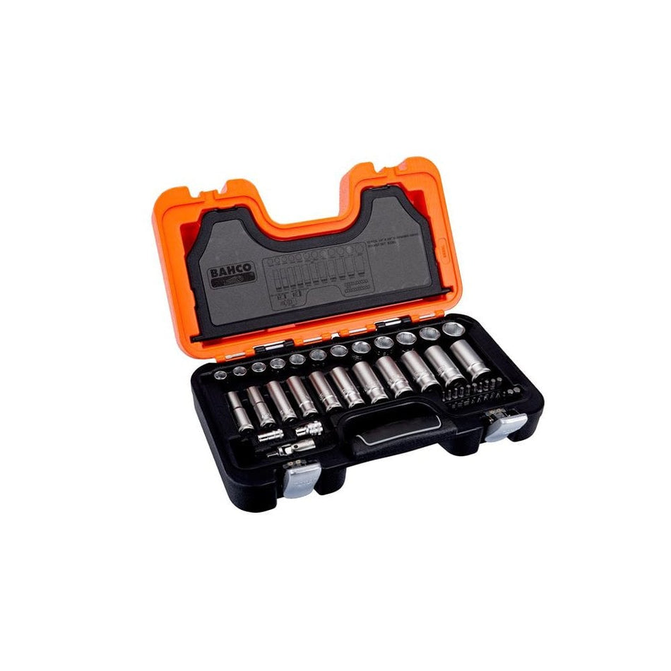 Bahco S330L Socket Set of 53 Metric 1/4in & 3/8in Deep Drive