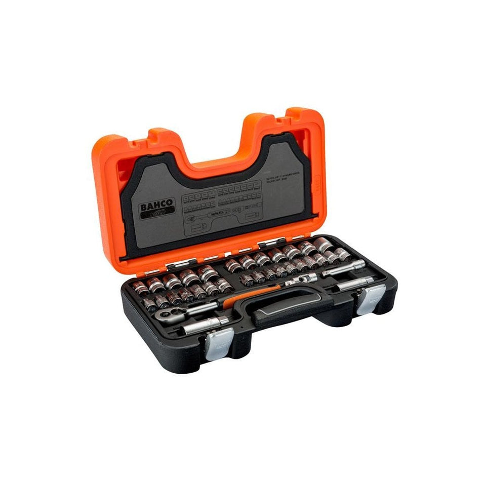 Bahco S380 Socket Set of 38 Metric 3/8in Drive
