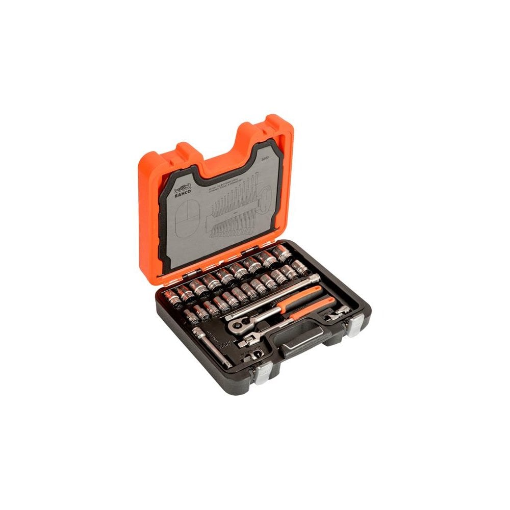 Bahco S400 Socket & Spanner Set of 40 Metric 1/2in Drive