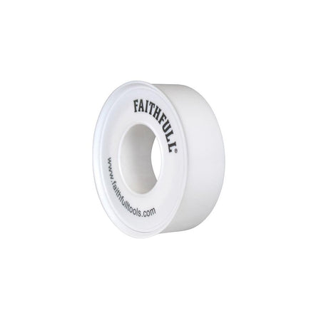 Faithfull P.T.F.E Tape 12mm X 12m White (Pack 10)