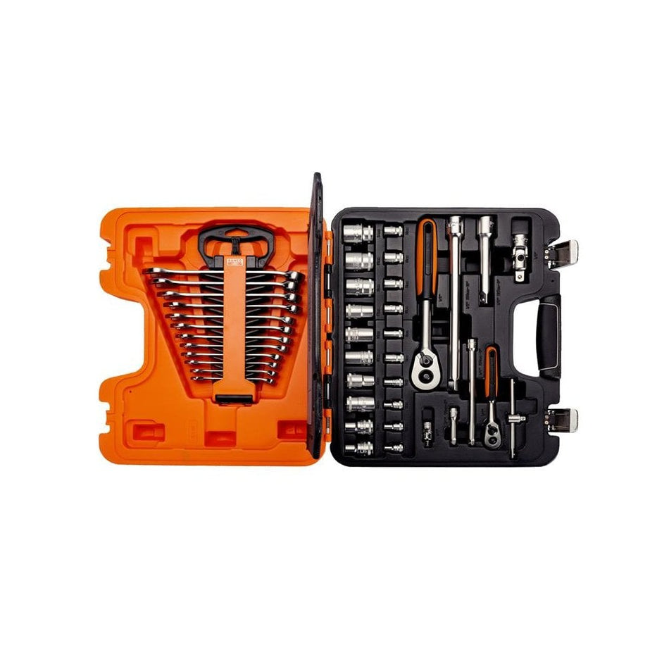 Bahco S410 Socket & Spanner Set of 41 Metric 1/4in & 1/2in Drive