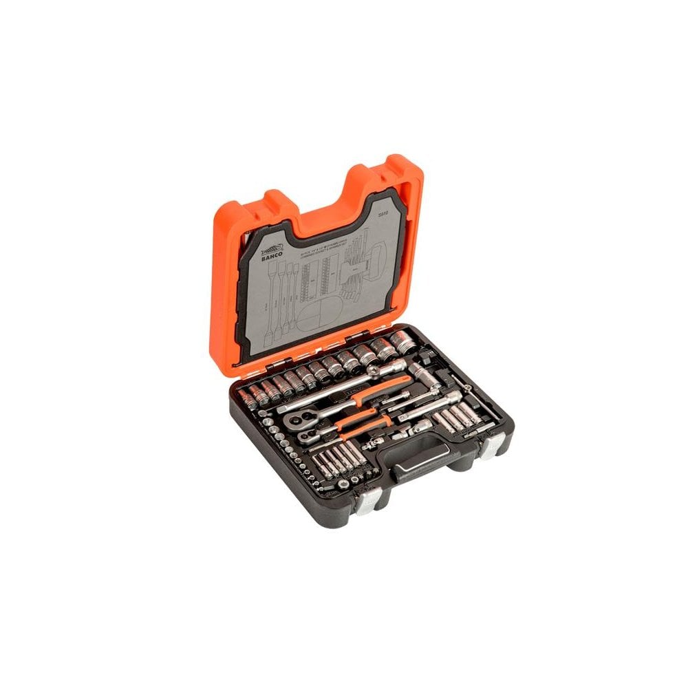 Bahco S910 Socket & Spanner Set of 92 Metric & AF 1/4 & 1/2in Drive