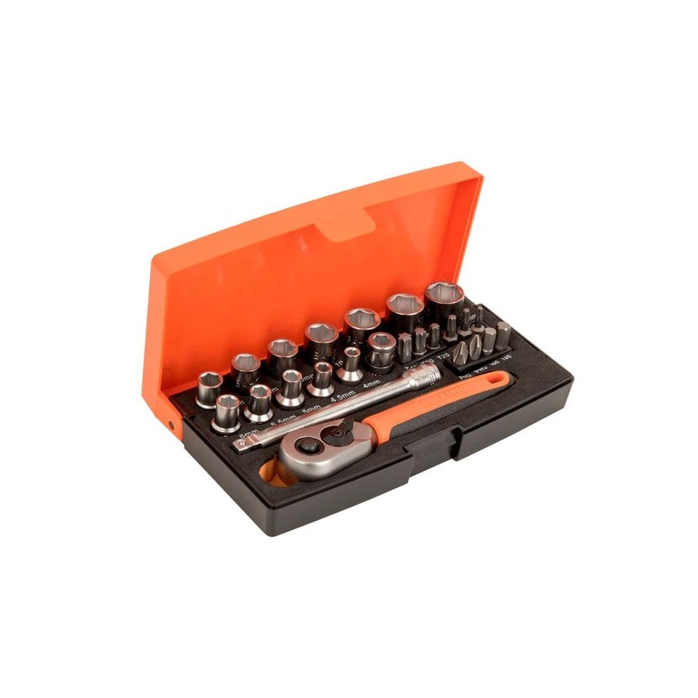 Bahco SL25 Socket Set of 25 Metric 1/4in Drive