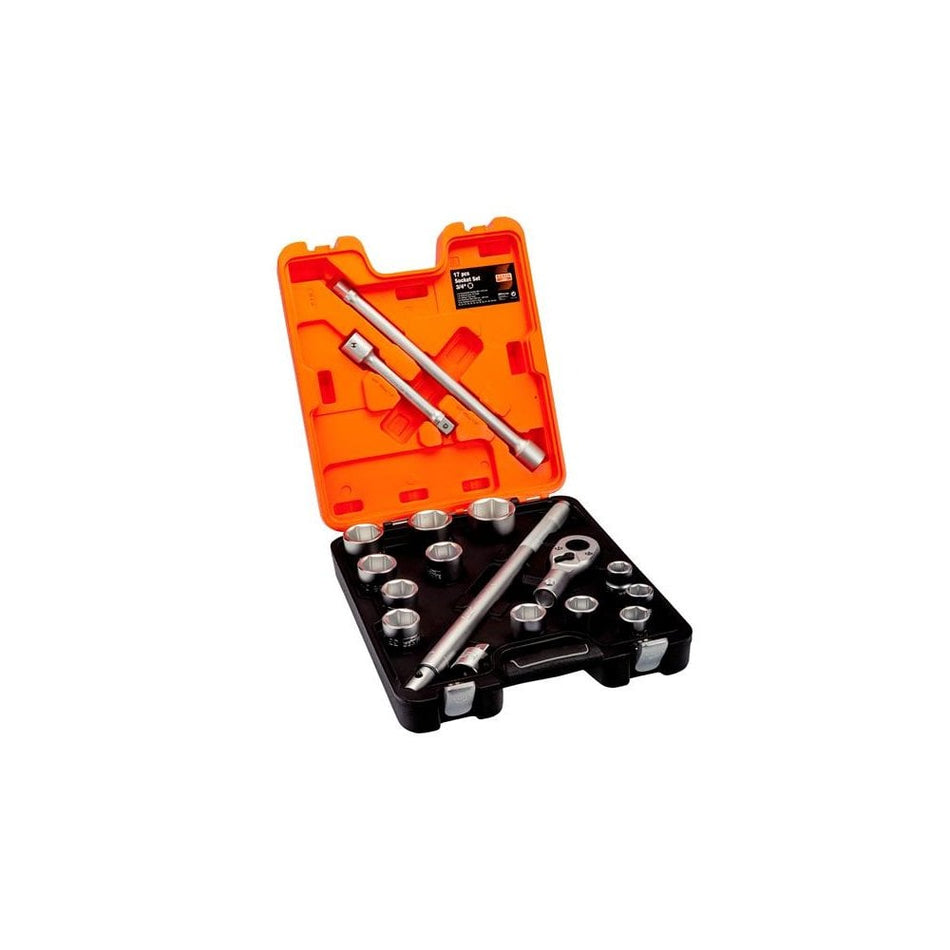 Bahco SLX17 Socket Set of 17 Metric 3/4in Drive
