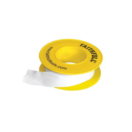 Faithfull P.T.F.E Gas Tape 12mm x 5m White (Pack 10) -No. 0800125TB
