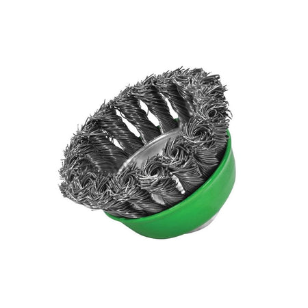 Faithfull Wire Cup Brush Twist Knot 65mm M14 x 2 0.50mm Stainless Steel Wire -No.