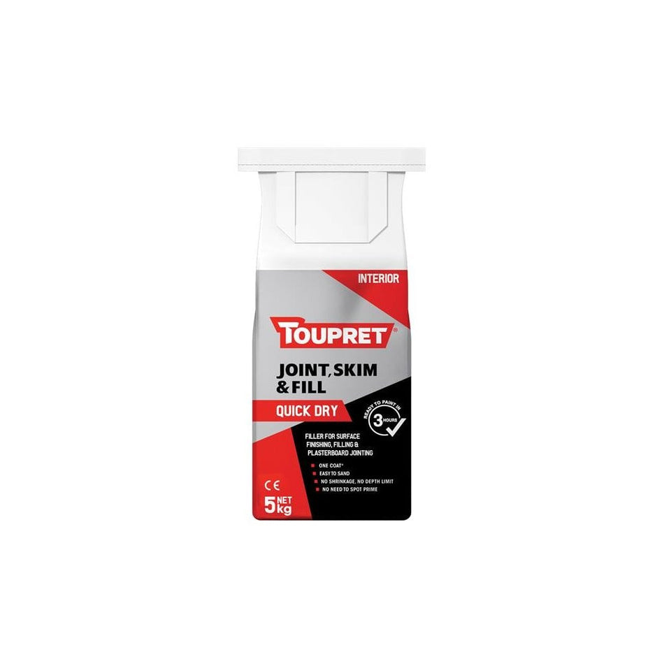 Toupret Quick Dry Joint Skim & Fill 5kg -No. FGBJSR05GB