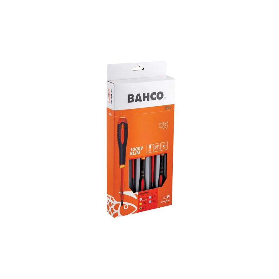 Bahco BE-9872SL ERGO? Slim VDE Insulated Screwdriver Set, 5 Piece