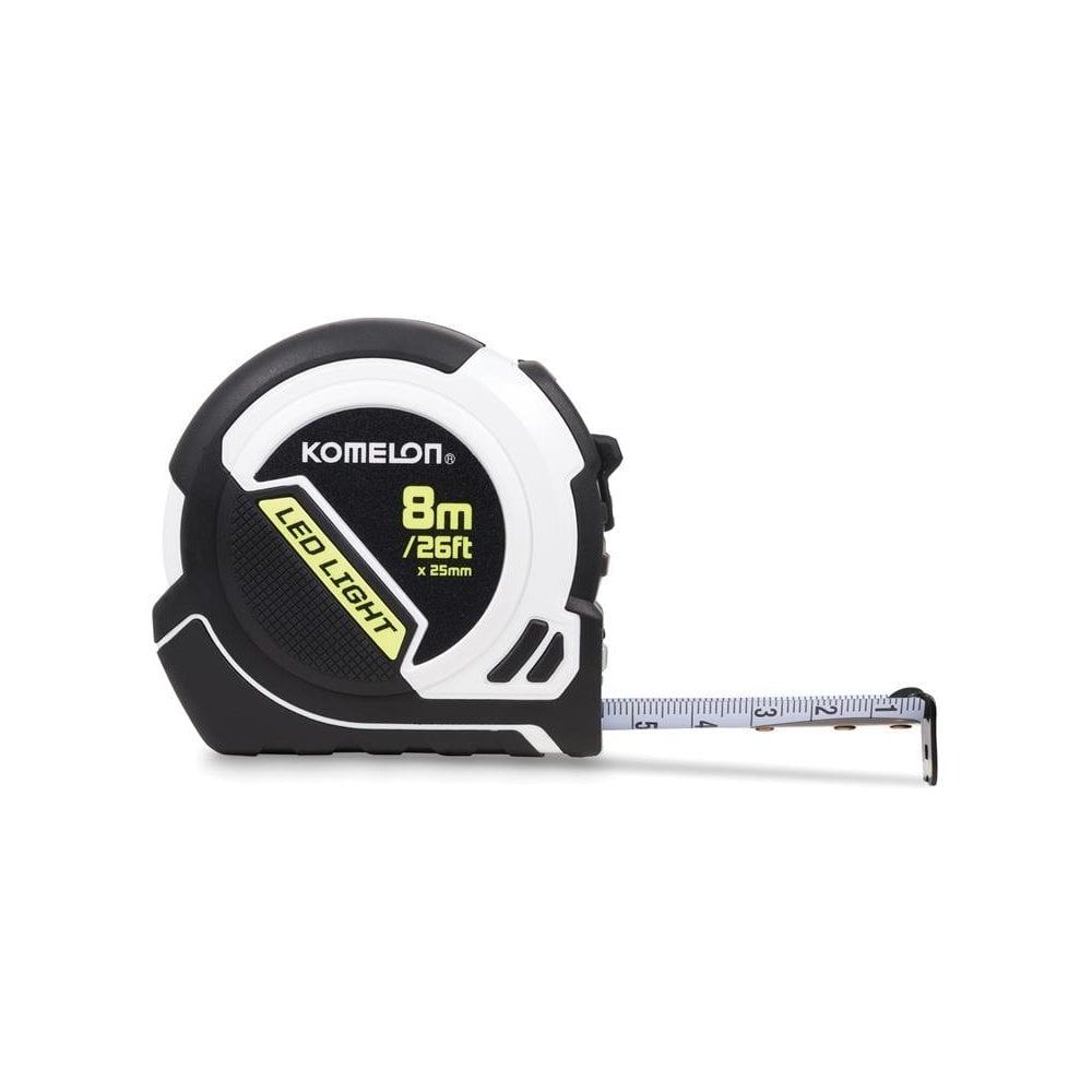 Komelon LED LIGHT Tape Measure 8m/26ft (Width 25mm)