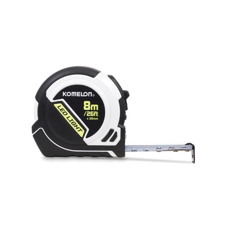 Komelon LED LIGHT Tape Measure 8m/26ft (Width 25mm)