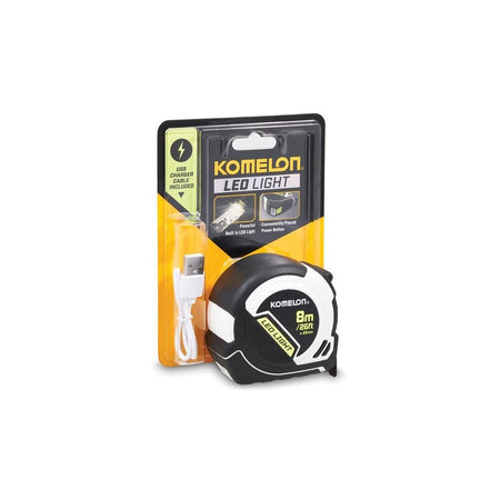 Komelon LED LIGHT Tape Measure 8m/26ft (Width 25mm)