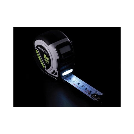 Komelon LED LIGHT Tape Measure 8m/26ft (Width 25mm)
