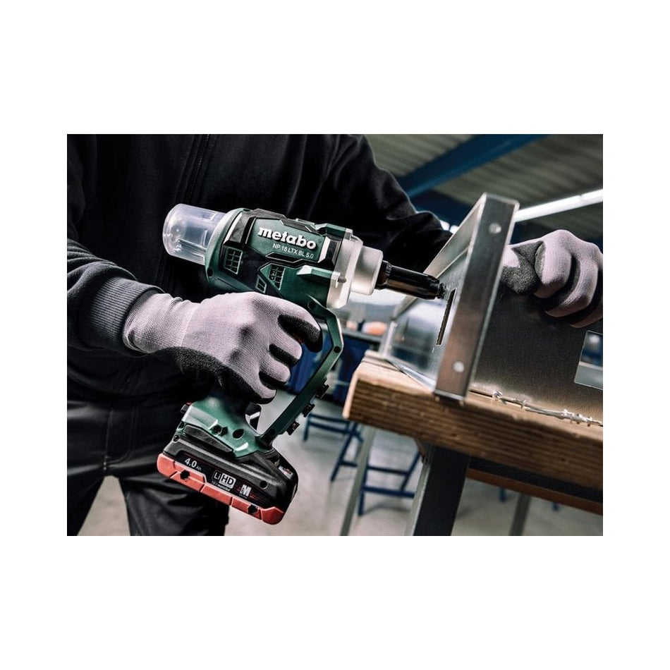 Metabo NP 18 LTX BL 5.0 Rivet Gun + metaBOX 18V Bare Unit