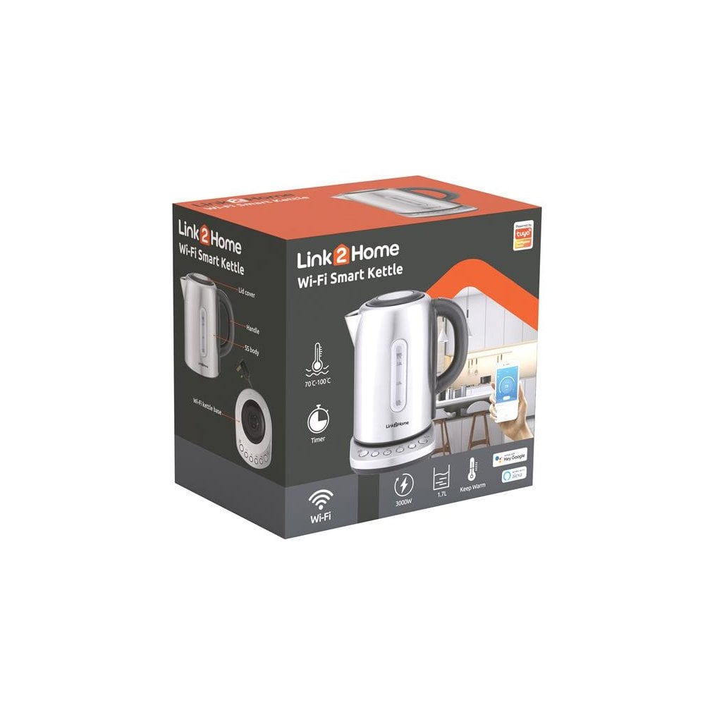 Link2Home Stainless Steel Smart Kettle 1.7L 3000W