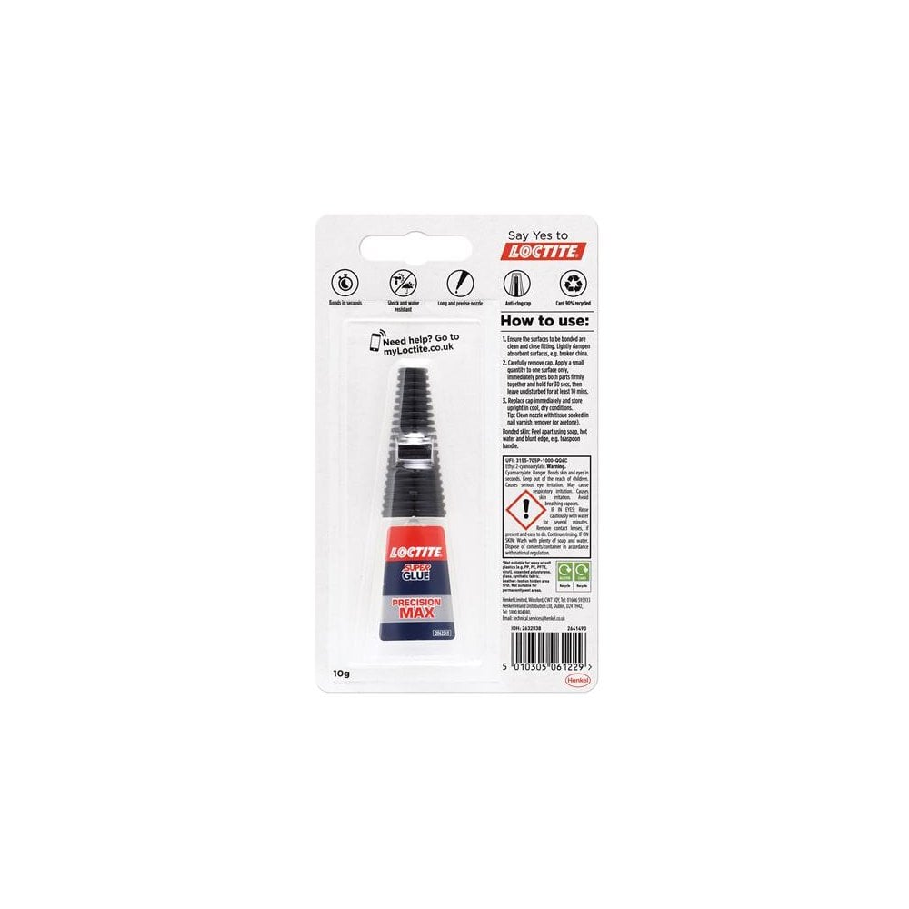 Loctite Super Glue Liquid, Precision Max Bottle 10g