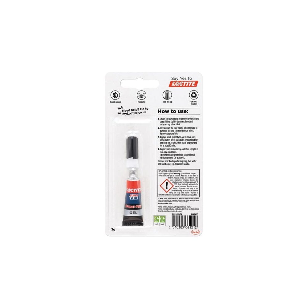 Loctite Super Glue Power Gel, Tube 3g