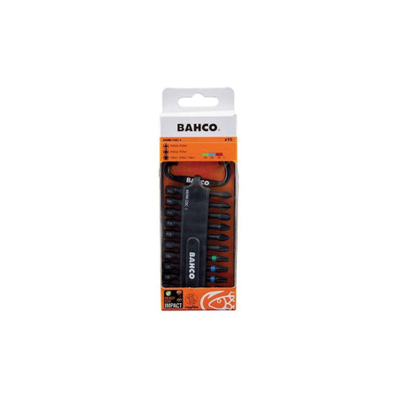 Bahco 66IM/10C-1 Heavy-Duty Torsion Bit Set, 10 Piece