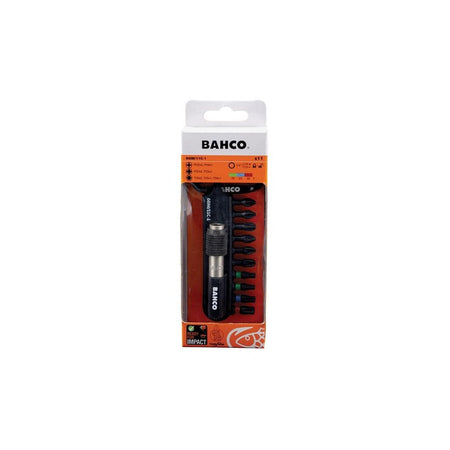 Bahco 66IM/11C-1 Heavy-Duty Torsion Bit Set, 11 Piece